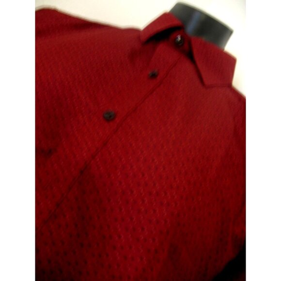 Unknown Brand Luxury Red/Blue Patterned SHIRT SZ Medium, Flip cuffs long sleeve. - Picture 9 of 13